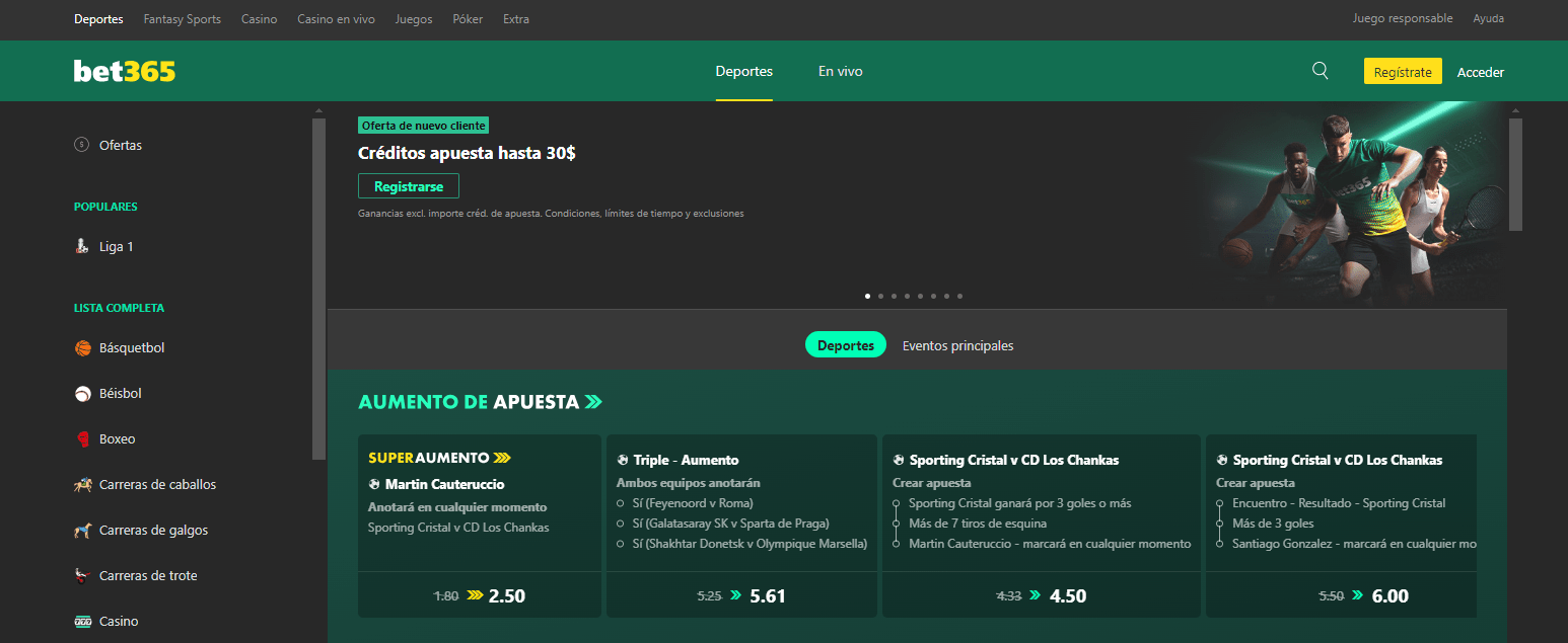 Registro visual real de fonte sobre Bet365